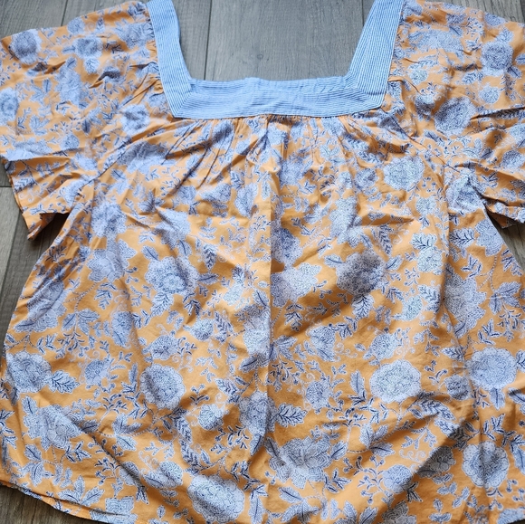 NWT Nautica Square Neck Floral Printed Women's Shirt - Picture 4 of 6